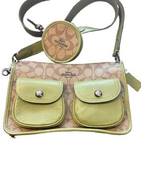 Coach Pennie Crossbody with Coin Case - Green/Khaki